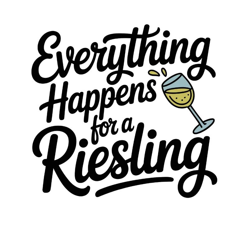 Wine Wine Drinker Everything Happens For A Riesling