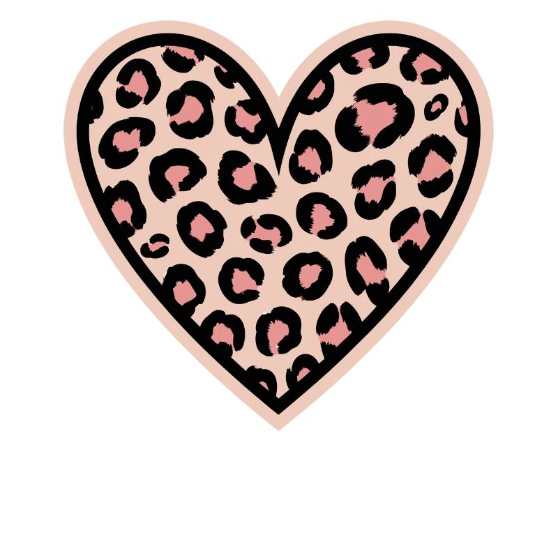 Leopard heart pattern