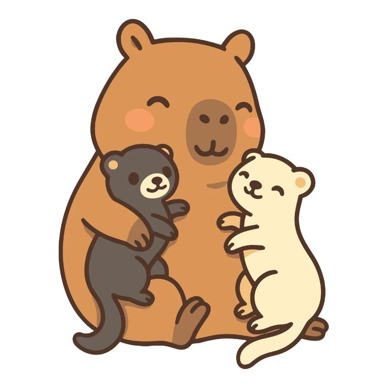 Capibara e furetto – Amicizia e sicurezza