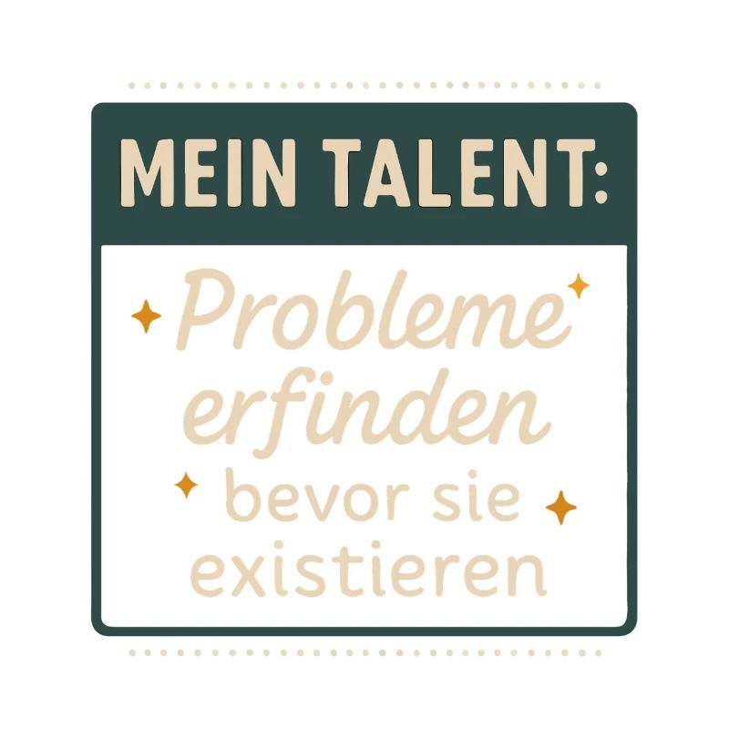 Talent! Inventing problems before they exist