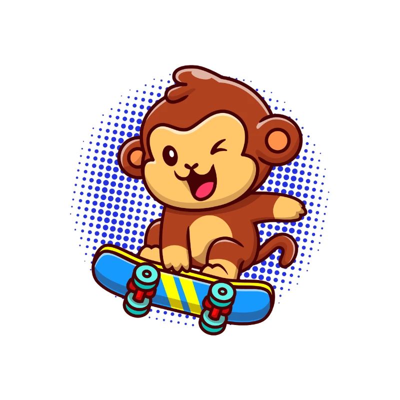 I've had enough, I'm going skating, monkey!
