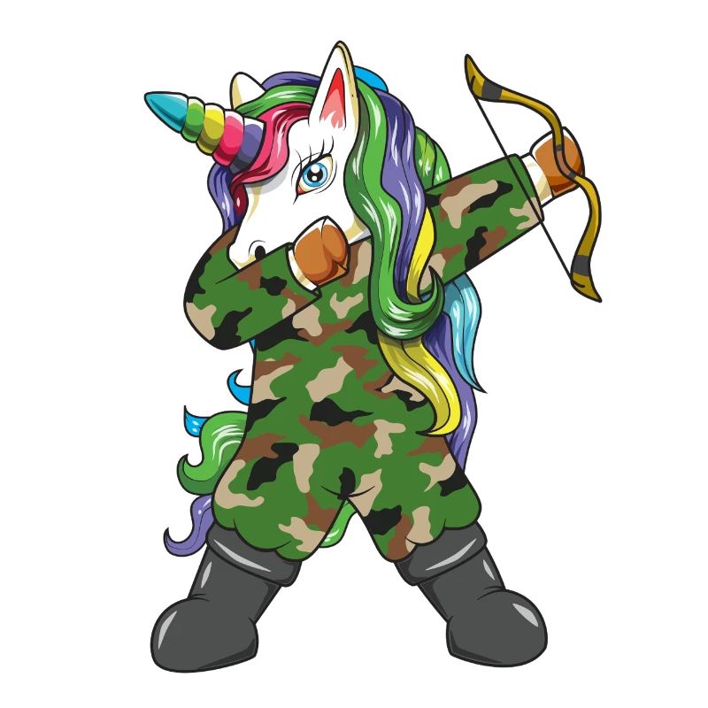 Dabbing: Einhornjäger, Tarnung, Bogenschütze, Bogenjäger, Bogenjäger,