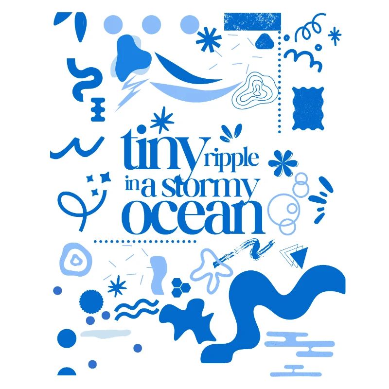 Tiny ripple in a stormy ocean (busy pattern)