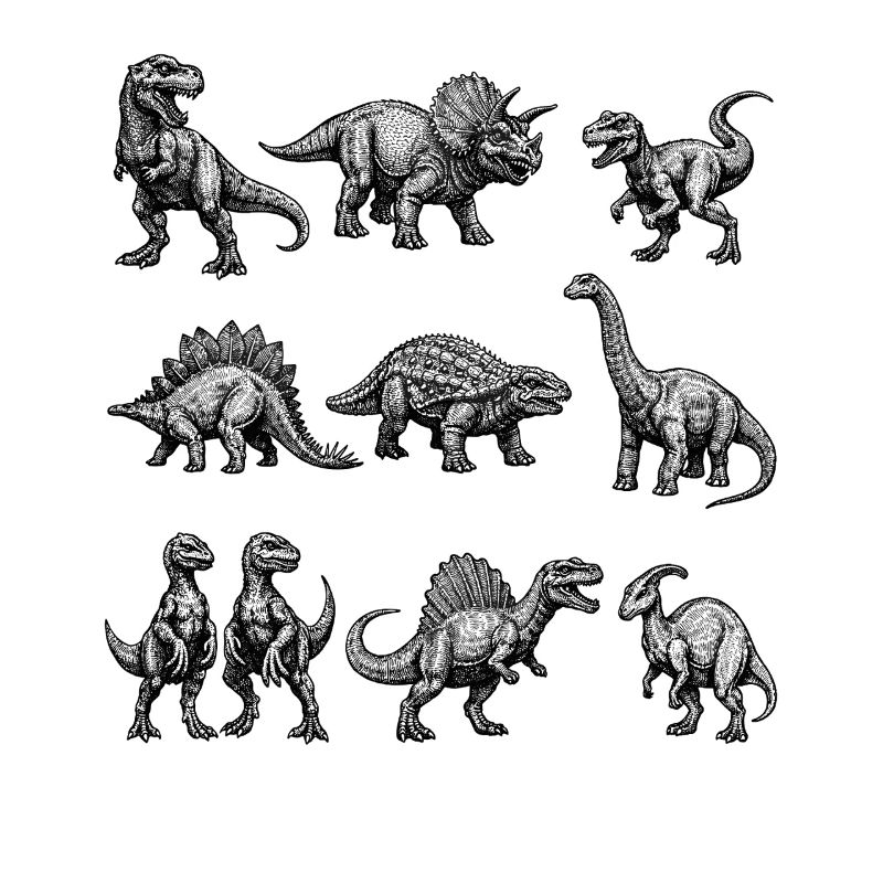 Dino Silhouette Pattern