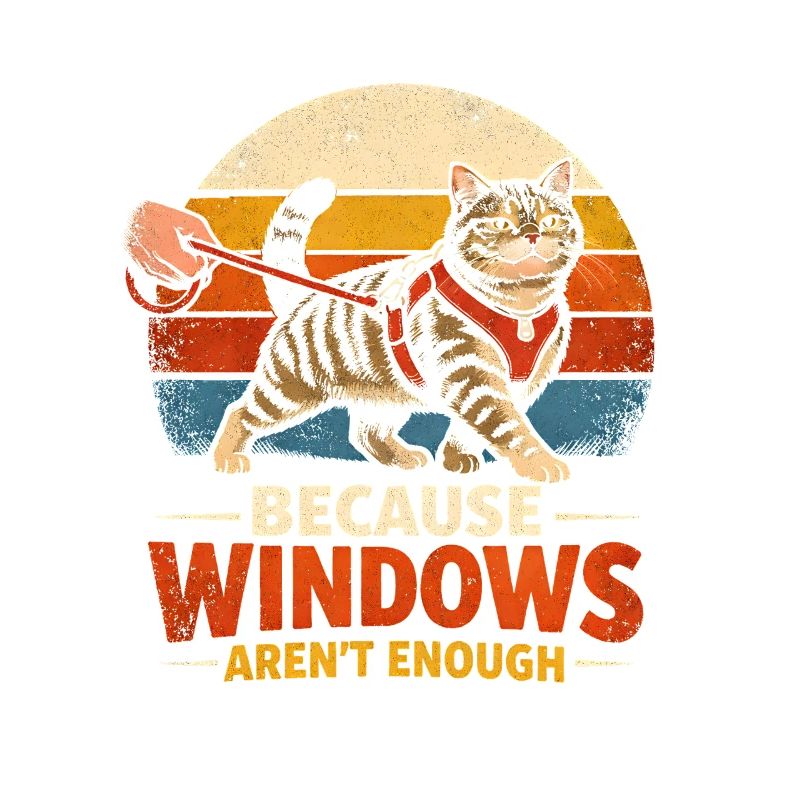 Windows are not enough | Cat on leash