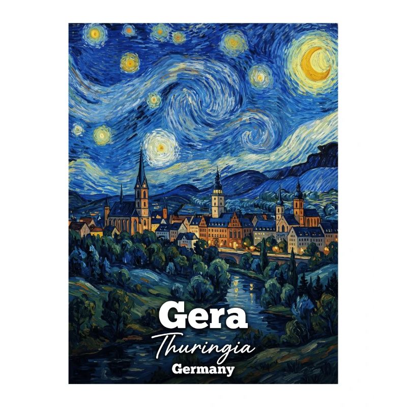 Gera Thuringia Germany Starry Night