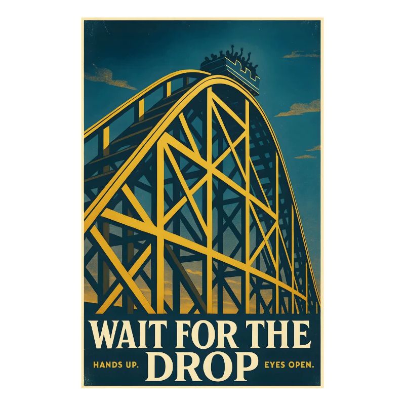 Warte auf den Drop | Achterbahn Thrill