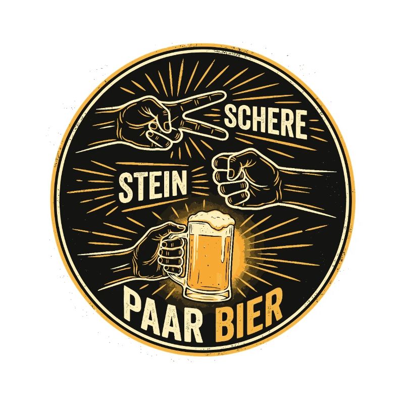 Schere Stein Bier German Beer Drinking Game 