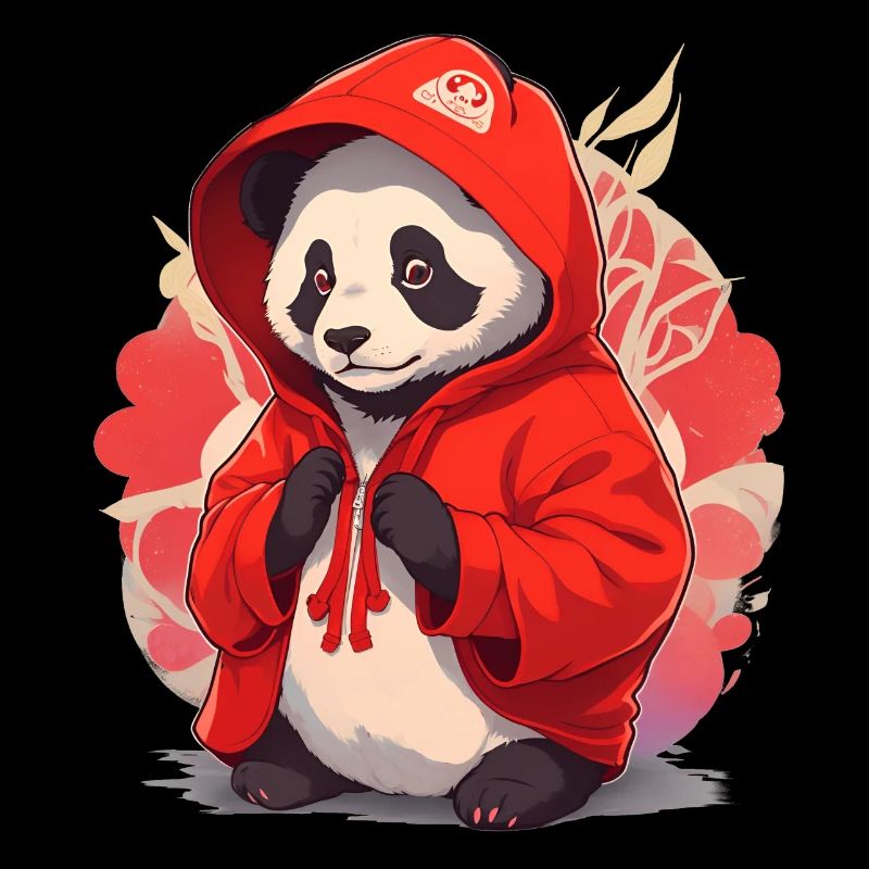 Panda avec sweat à capuche