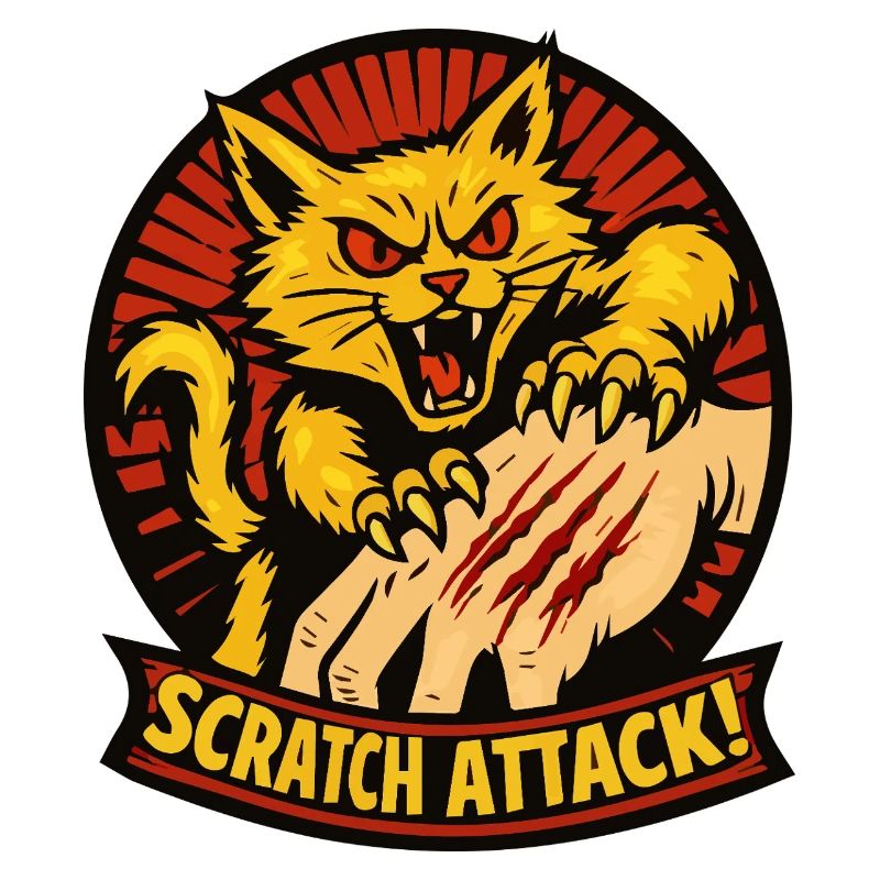 Scratch Attack Angry Cat Claw Design