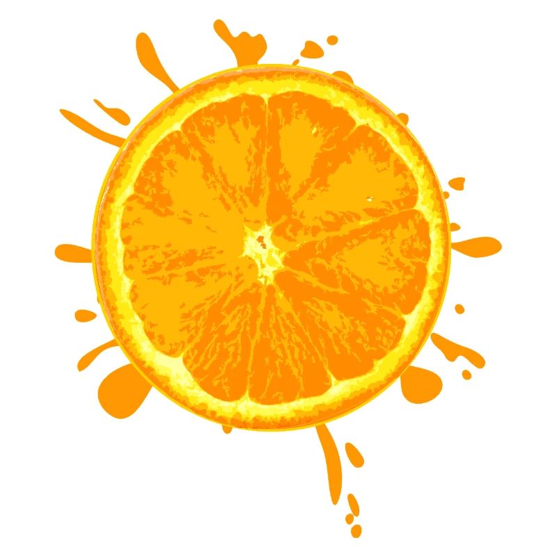 Orange Slice Splash Design
