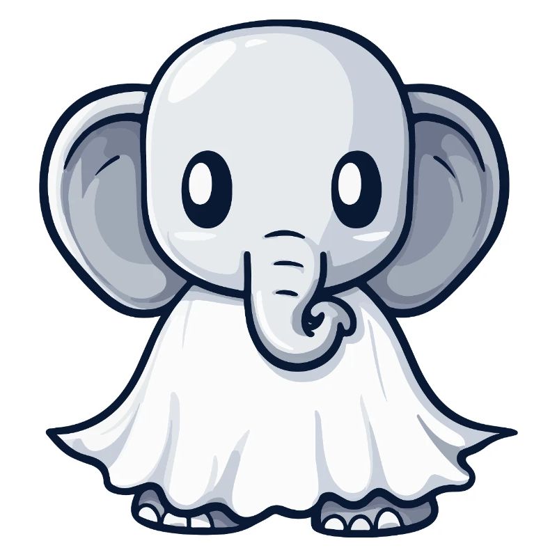Elephant Halloween Ghost