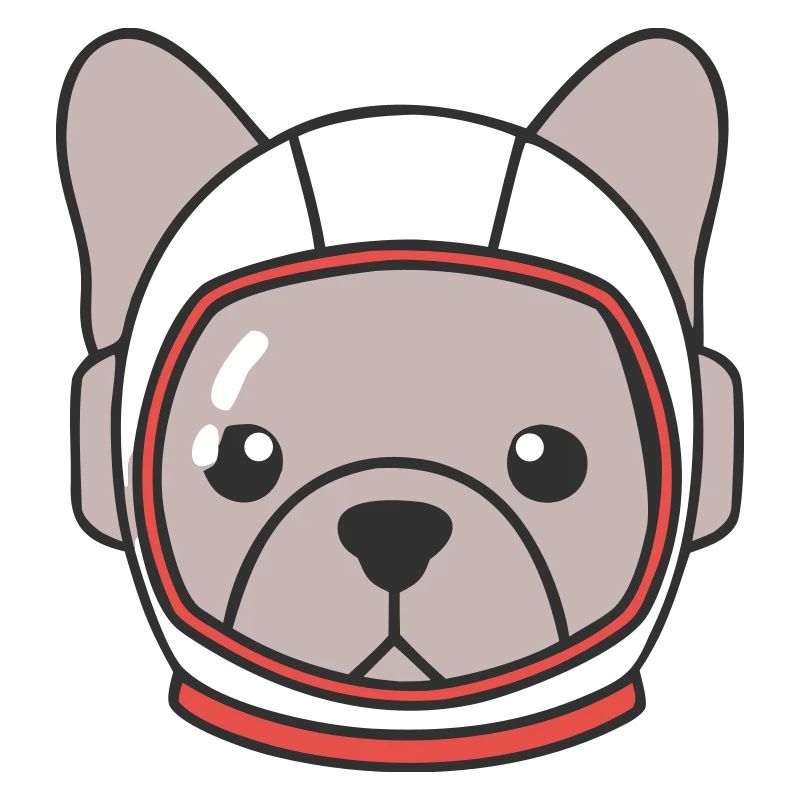 Frenchie Astronaut Helmet Space