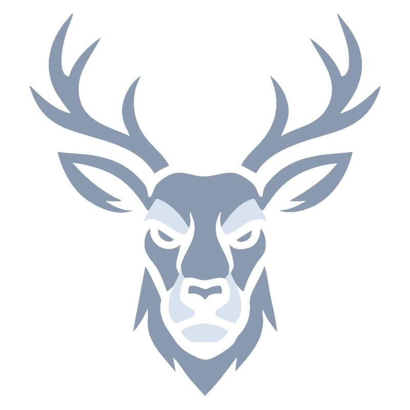Blue Deer Head