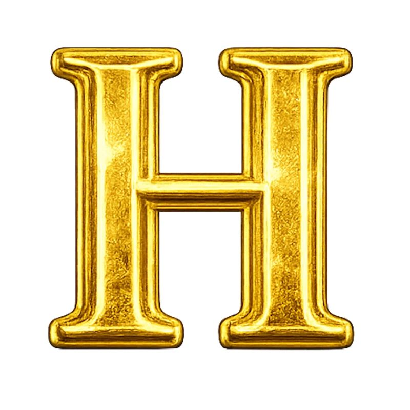 Goldenes H Monogram