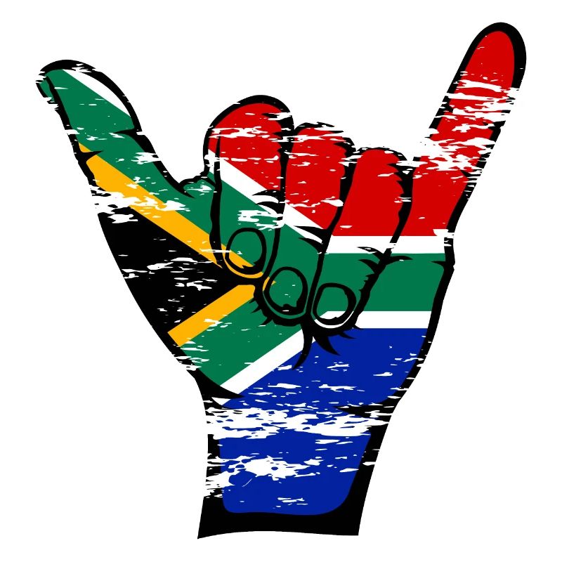 Drapeau de l’Afrique du Sud Symbole de surf utilisé