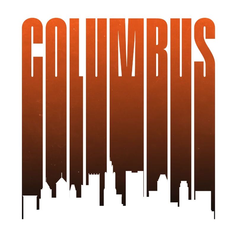 Columbus Skyline Sunset Gradient
