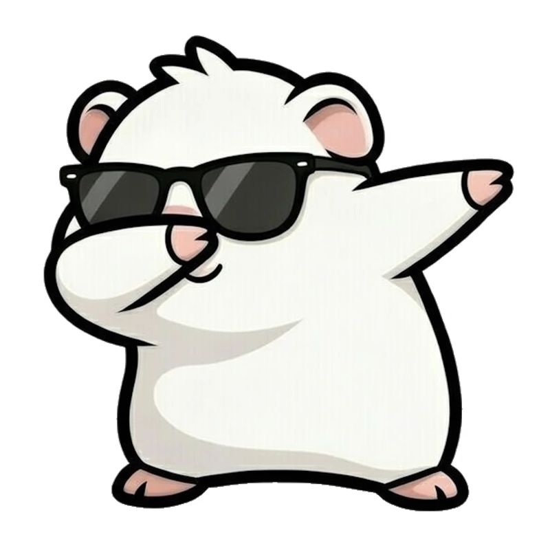 Dabbing guinea pig white