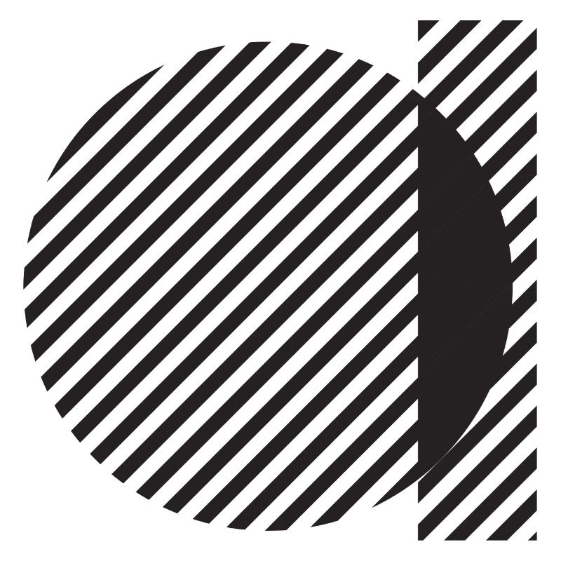 Diagonal Stripe Circle Abstract