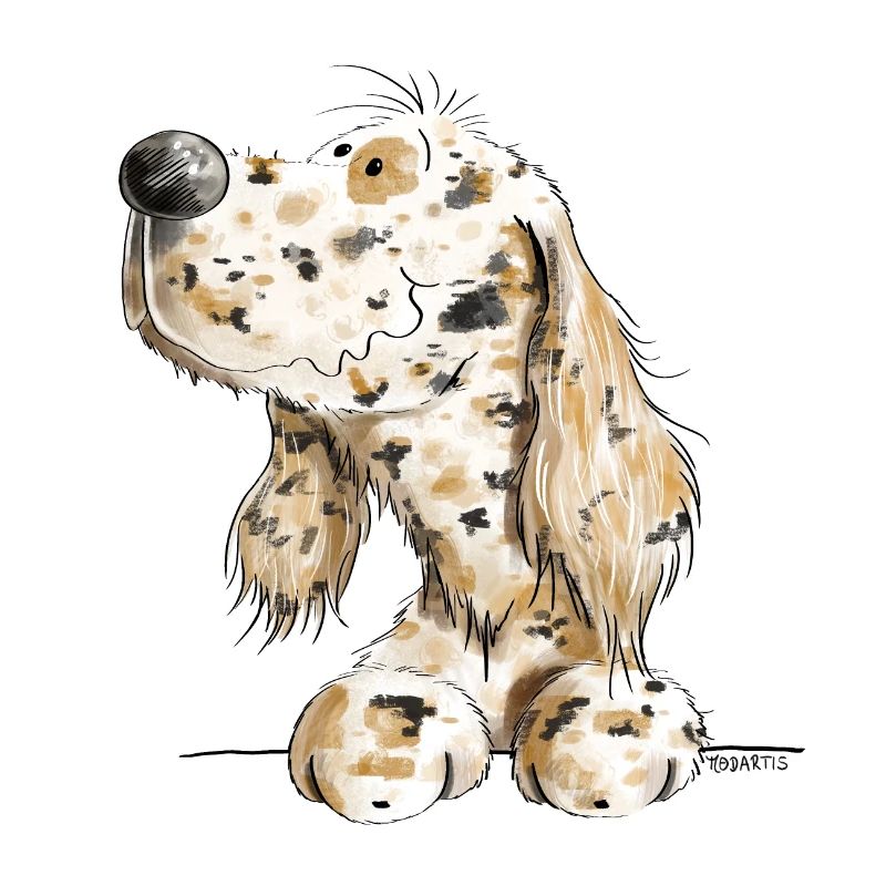 Englischer Setter Hundemotiv I Comic Hund Geschenk
