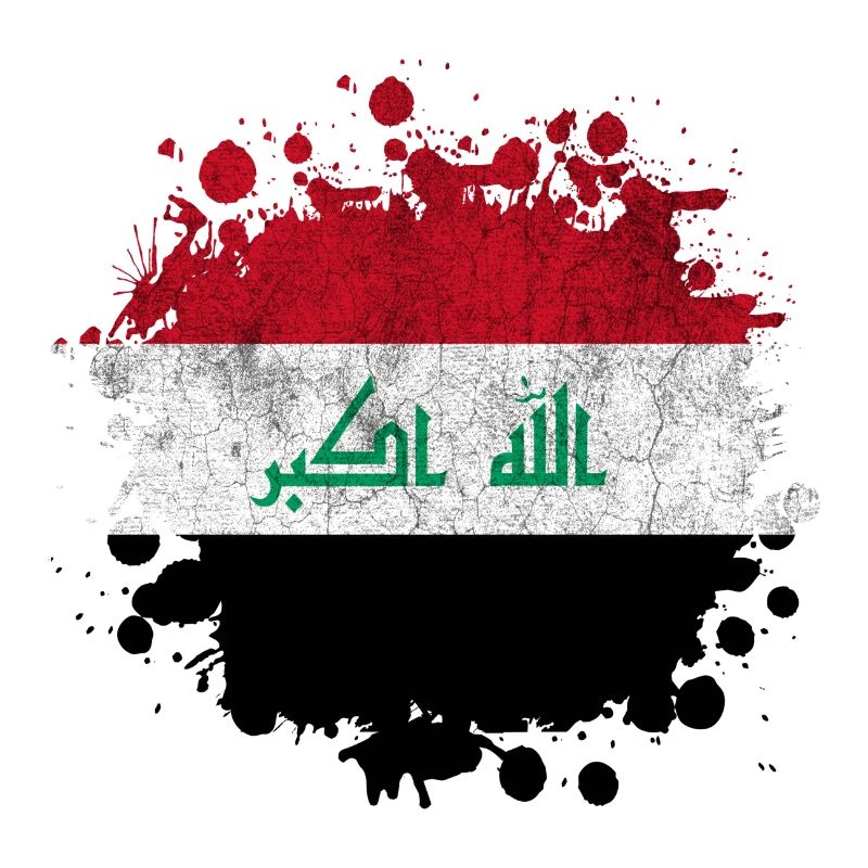 Conception de drapeaux Splash Irak