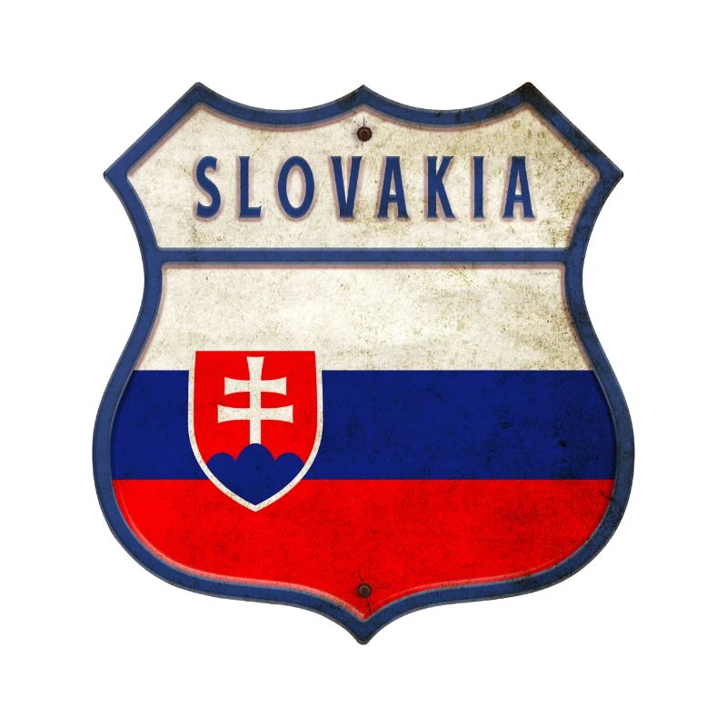 Slowakei Flaggen Wappen Design