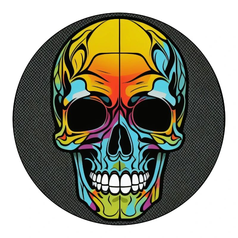 Skull bunt mit rand