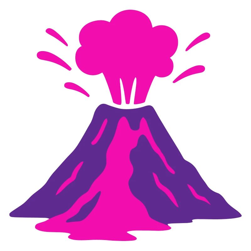 Vulkanausbruch in pink