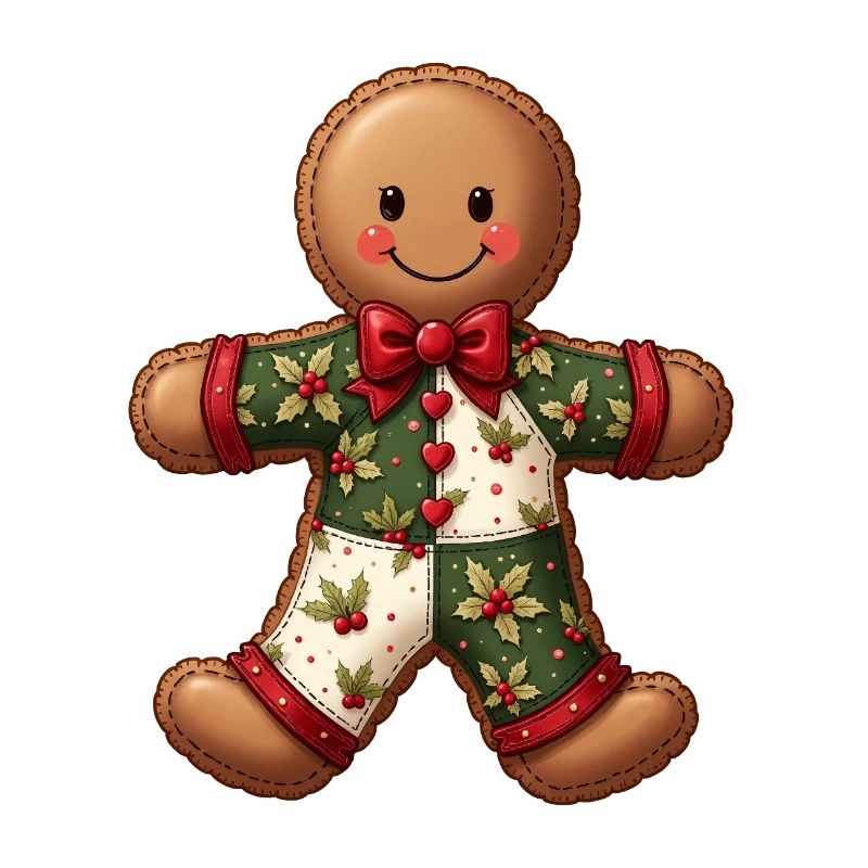 Gingerbread Christmas Motif Patchwork