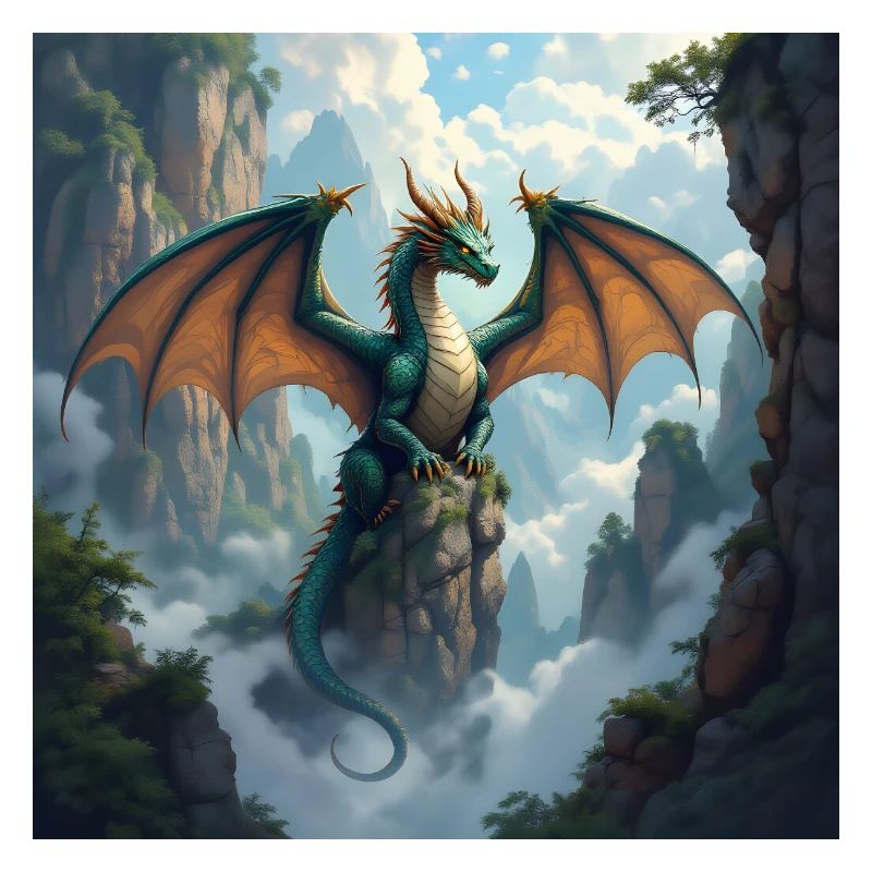 Dragon's Crown above Misty Cliffs