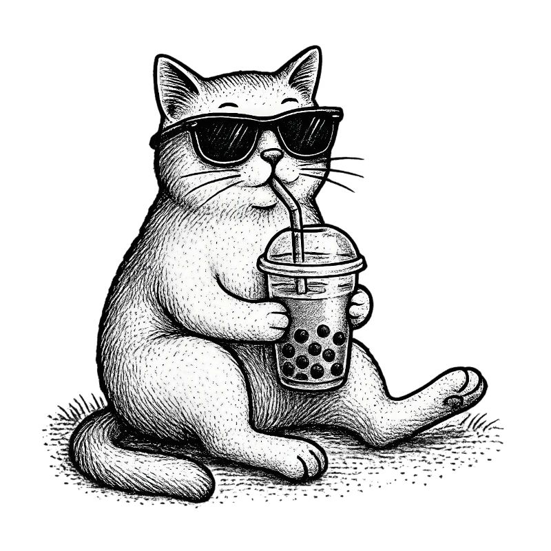 Bubble Tea Cat