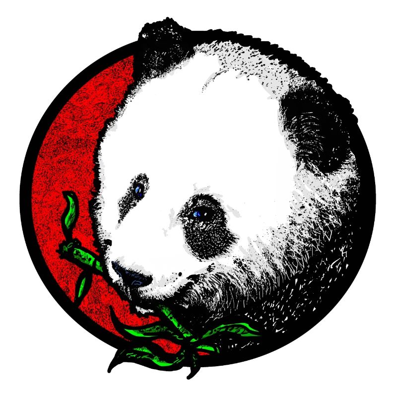 Panda head (bamboo / colored)