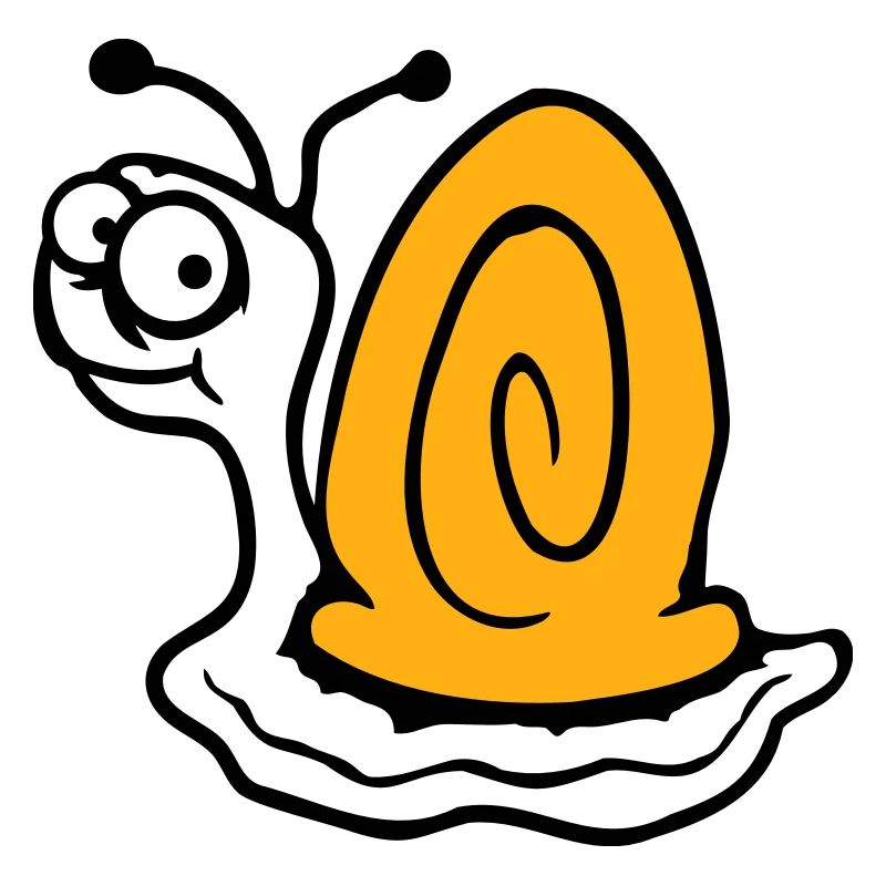 Snail anxious unsure looking back cute