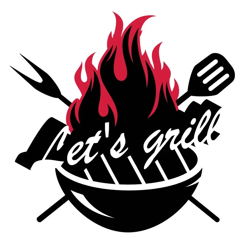 Grill mit Grillbesteck