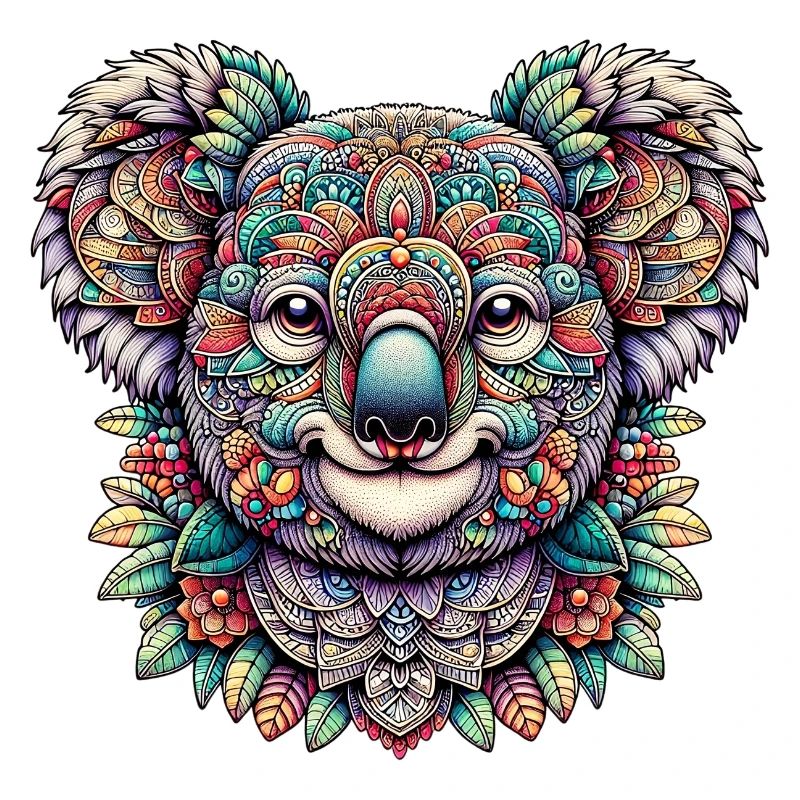 Koala décoré de Mandalas