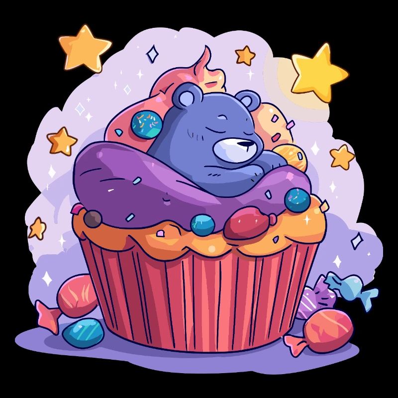 Süßer Bären Cupcake Traum