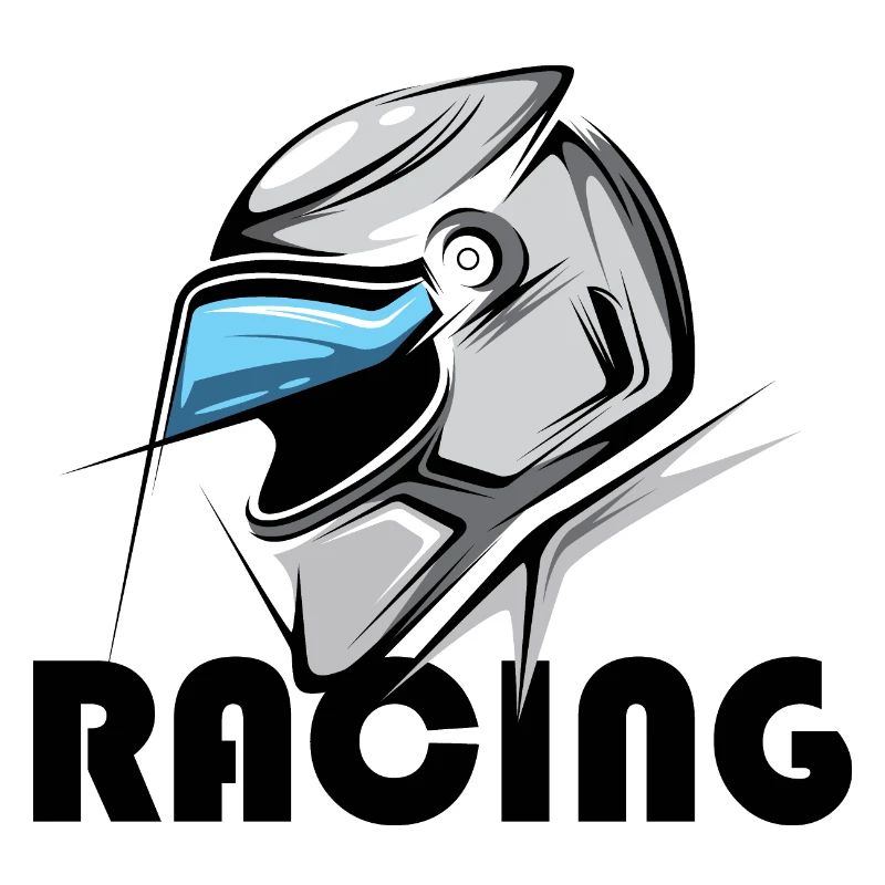 Icône de casque de course Illustration graphique de course