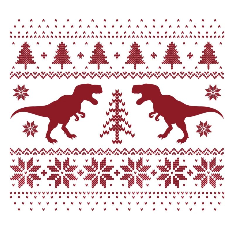 Pull de Noël en forme de dinosaure