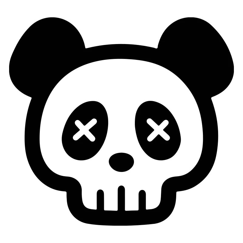 Squelette de crâne de panda