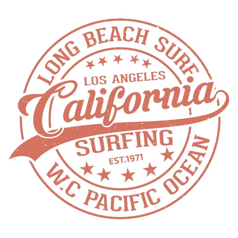 California Surfer Waves Pattern