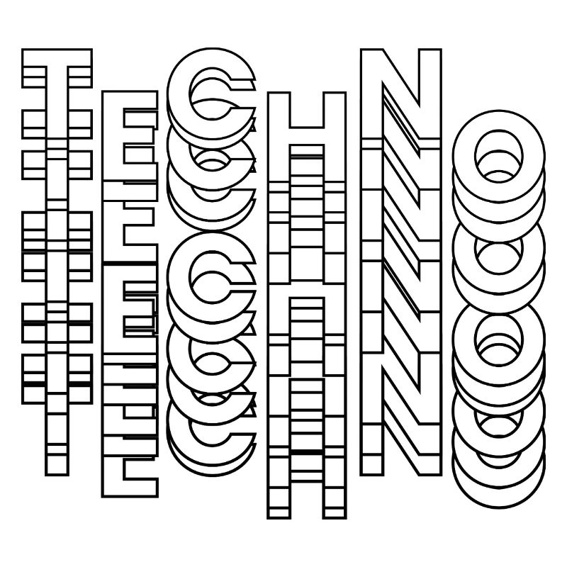 Conception de typographie techno futuriste