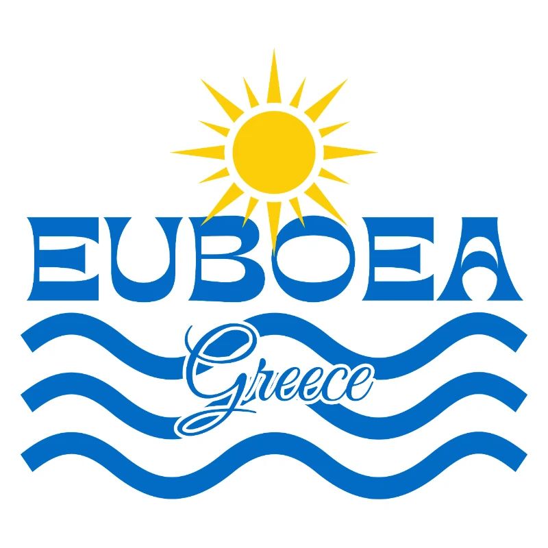 Euboea Greece Sun Waves Logo