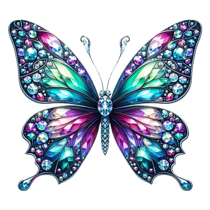 Butterfly, Diamond, Diamonds, Crystals, Crystal