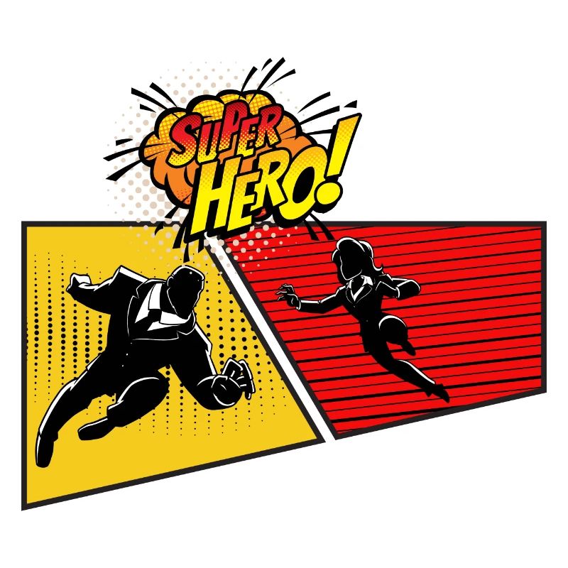 Superhero Pop Art Panel