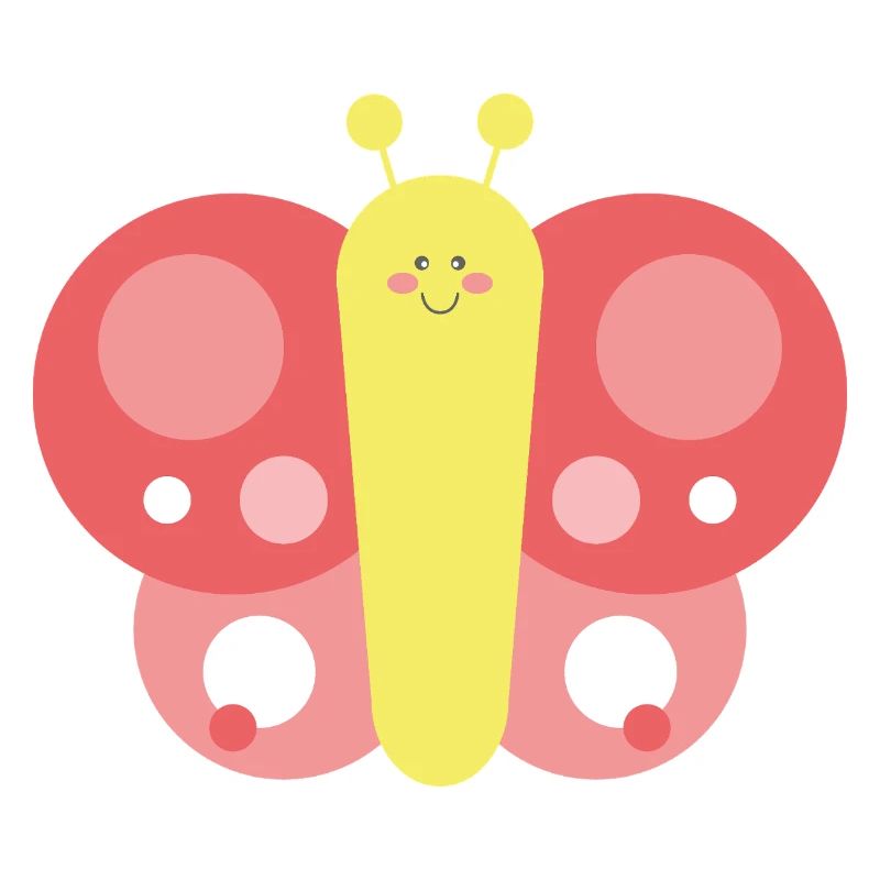 Tender and stylized butterfly