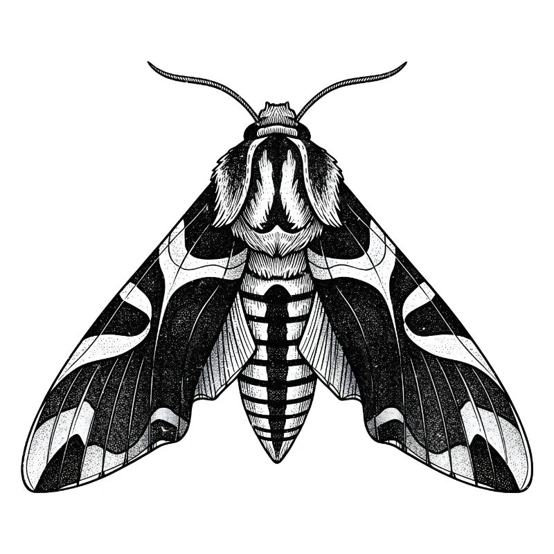 Moth Shadow Pattern Moth Black Moth