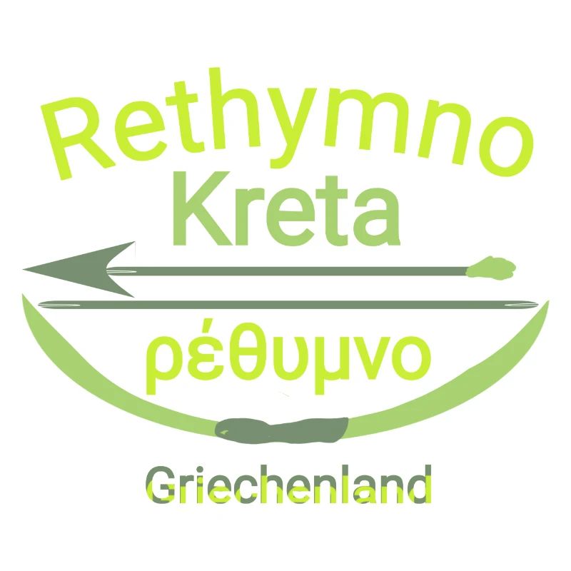 Rethymno Kreta mit pfeil und Bogen Trendy cool