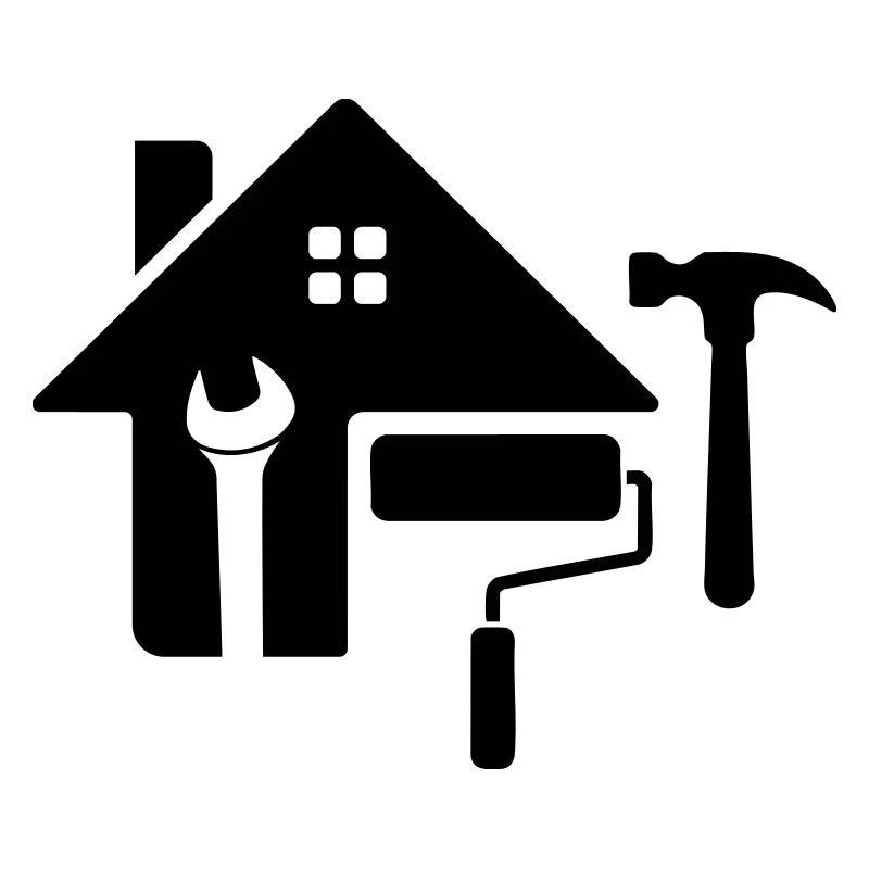 Craftsman Logo – Hammer, Key & Paint Roller