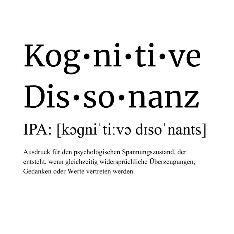 Cognitive dissonance