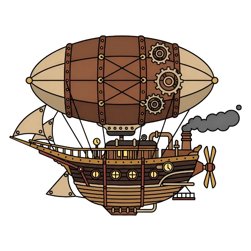 Dirigeable steampunk